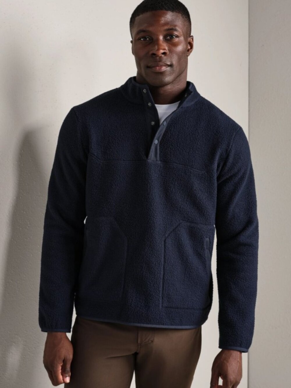 NWT RHONE FAIRBANKS FLEECE PULLOVER - Navy XXL